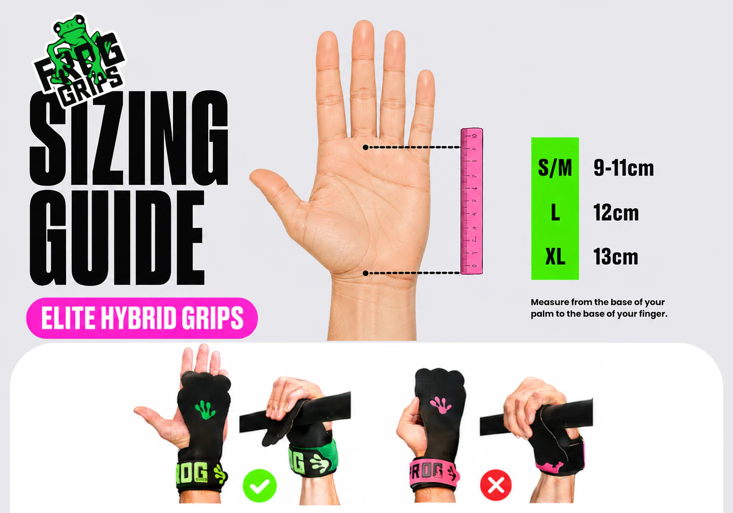 Frog Size Chart